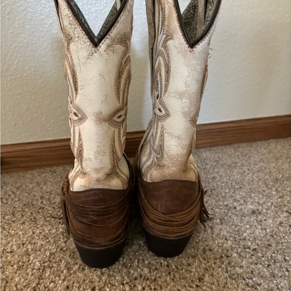 Old pair of Laredo Cowboy Boots Brown/Cream size 8 - Picture 4 of 9
